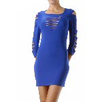 red stretch knit salsa dress
