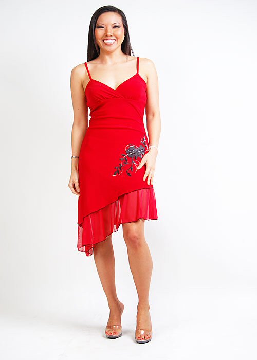 red salsa dress