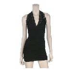 black tango halter dress