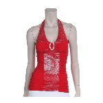 sparkle center dangle halter