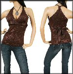 sparkle center dangle halter