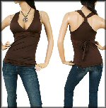 sparkle center dangle halter