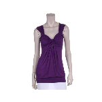 V neck rayon georgette blue