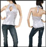 sparkle center dangle halter