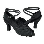 Black Leather and Mesh open toe